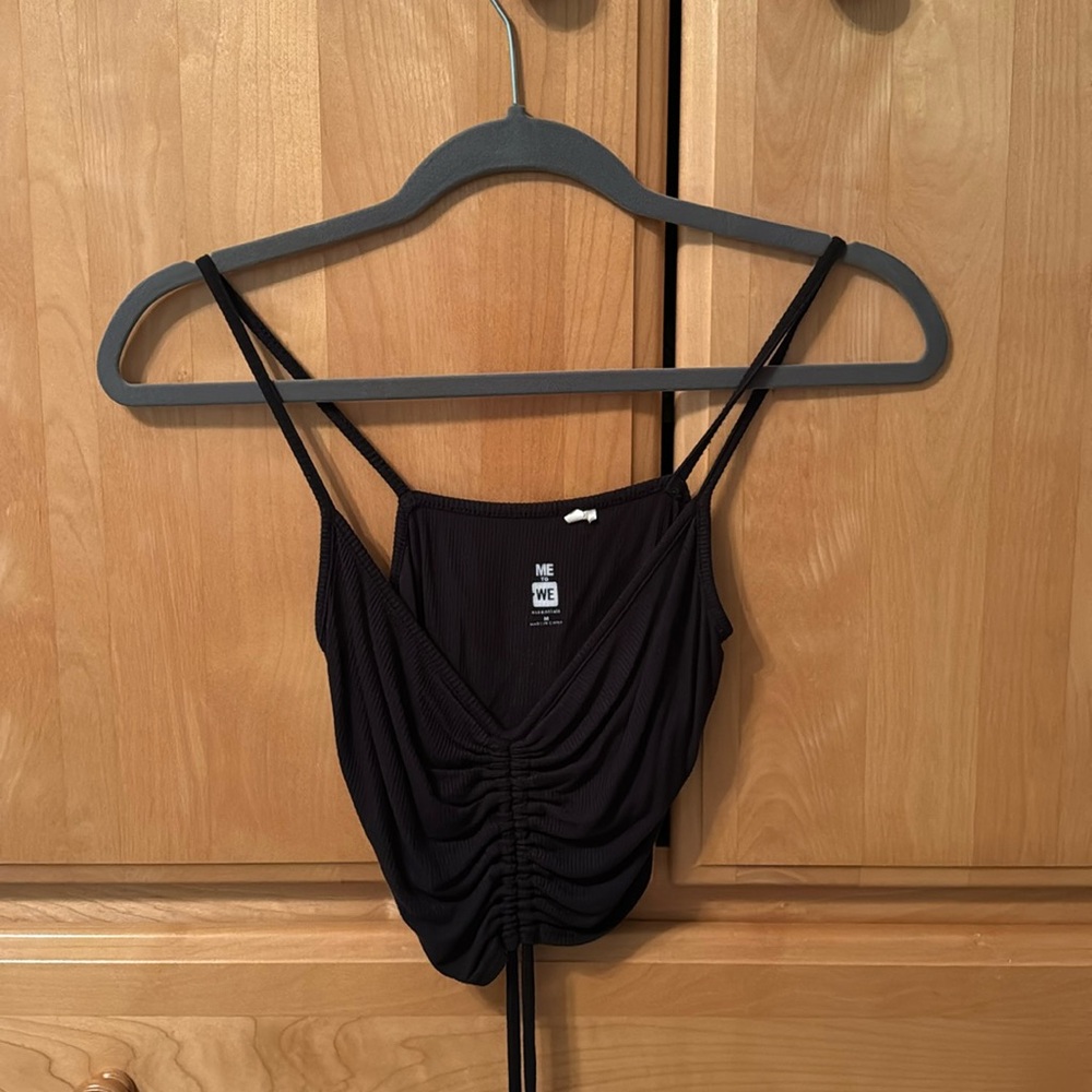 Pacsun Me to We Ruched Front Crop Tank Top